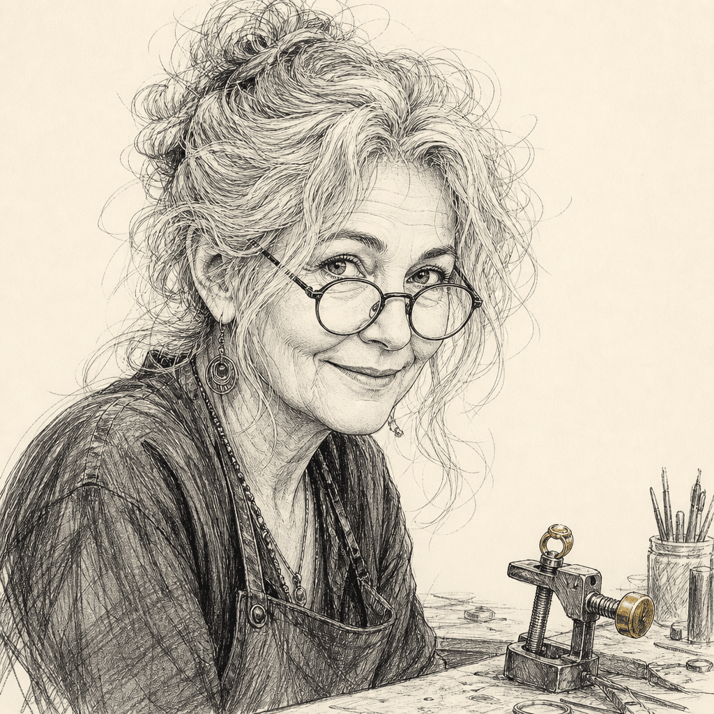 A jeweller at the bench